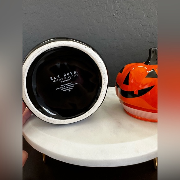 Trick or Treat Canister by Rae Dunn Ceramic Pumpkin Halloween Treats - Picture 3 of 3